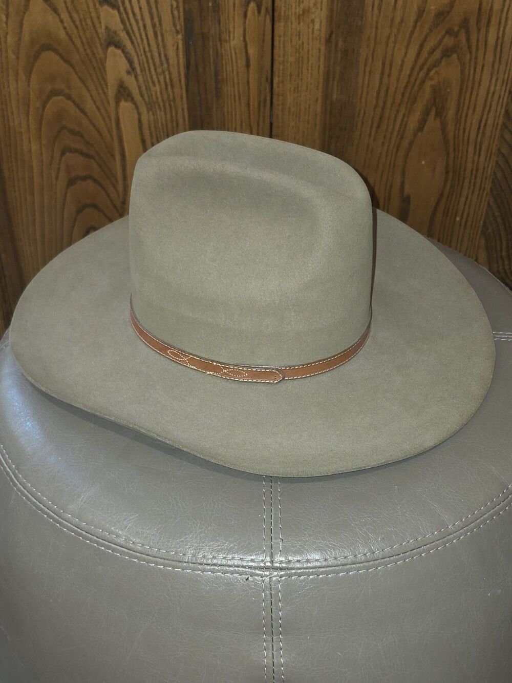 Vintage Resistol 4X Beaver Felt Saddlery Chesnut Sz 7 1/8 NWOB H4603 Cowboy Hat